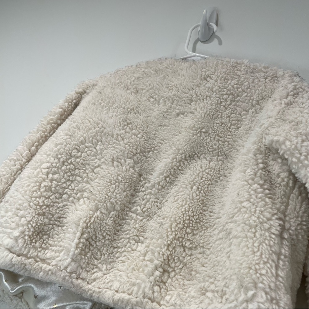 KIDS: Tommy Hilfiger Cream Faux Fur Teddy Jacket - Picture 5 of 7